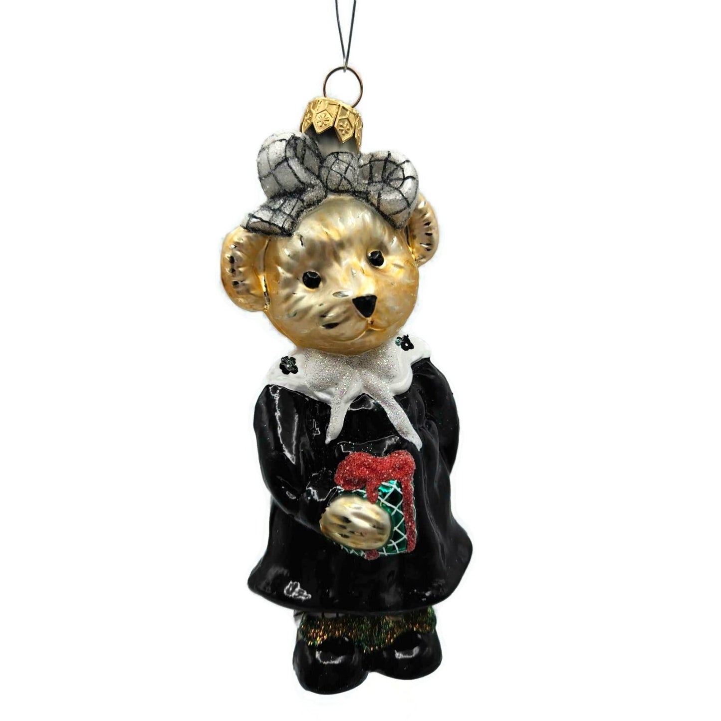 Christopher Radko Portrait in Black White Muffy Christmas Ornament 97-NAB-02