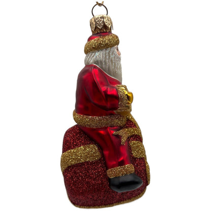Patricia Breen For You Henry Red Gold Santa Claus Gift Christmas Tree Ornament