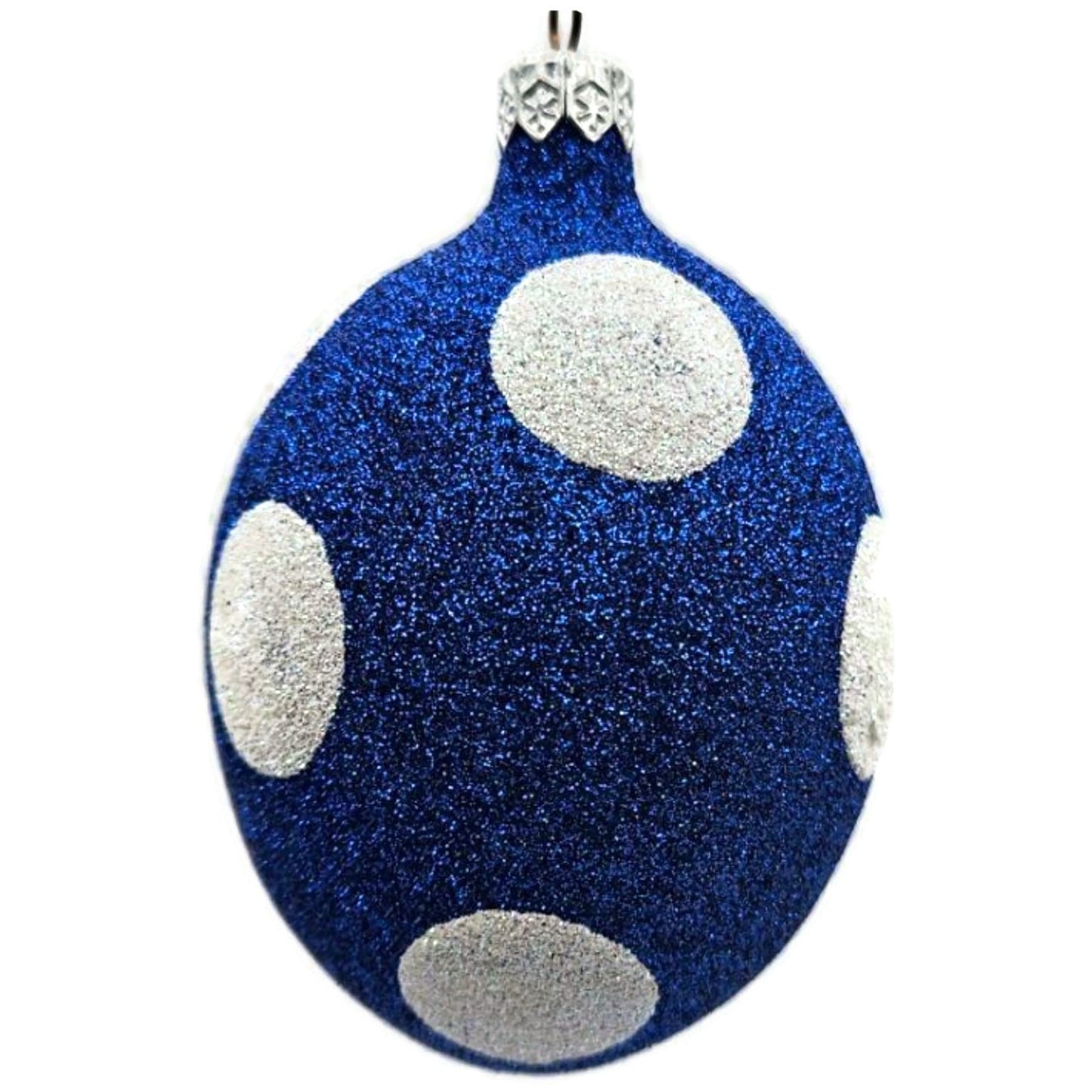 Patricia Breen Egg Blue White Polka Dot Easter Christmas Tree Ornament KKS