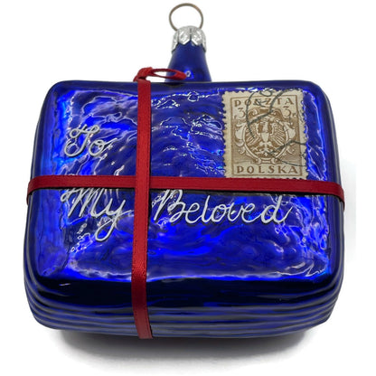 Patricia Breen Letter to My Beloved Blue Valentines Postcard Christmas Ornament