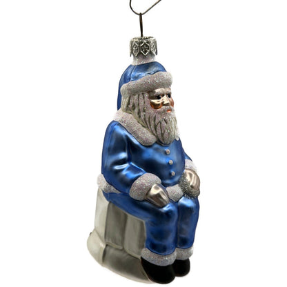 Patricia Breen Cyberspace Santa Sitting On Monitor Christmas Tree Ornament 9711