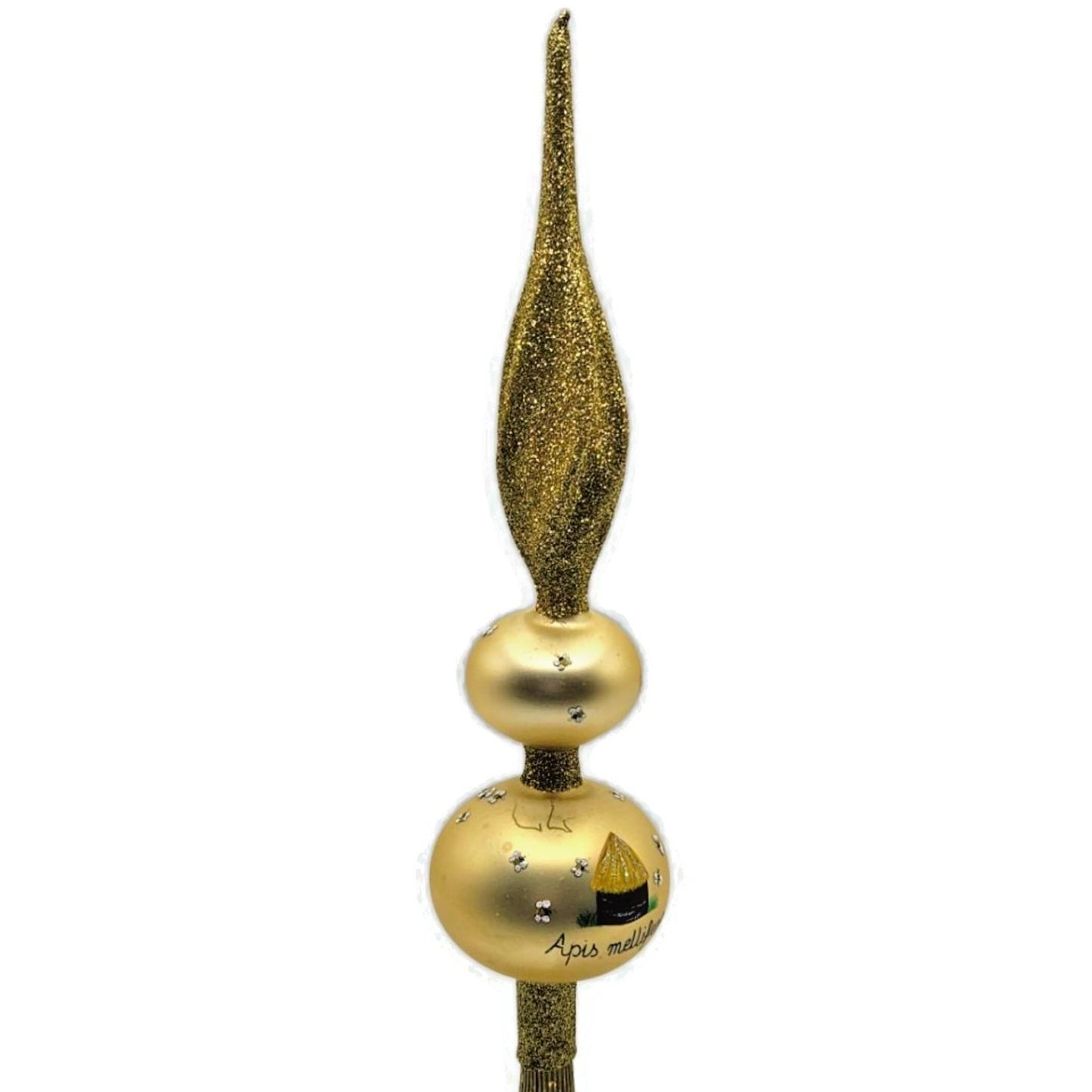 Patricia Breen Miniature Beehive Finial Gold Bee Spring Christmas Tree Topper