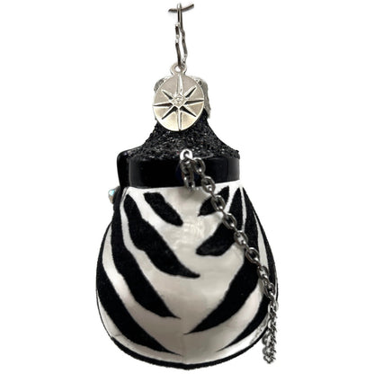 Christopher Radko Viva La Mode Zebra Purse Handbag Christmas Ornament 1012039