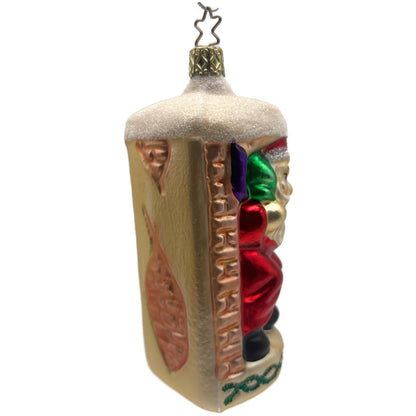 Old World Christmas 1996 Santas Visit German Glass Ornament Signed EM Merck