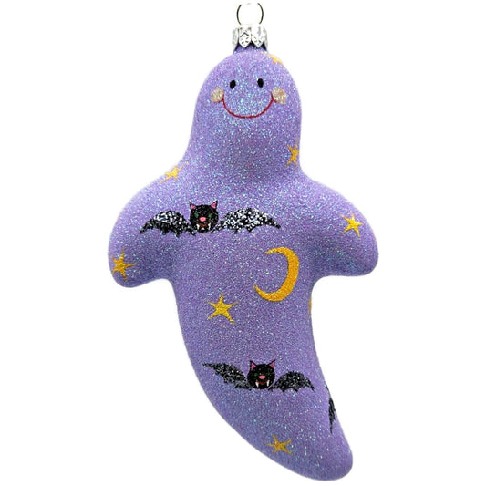 Patricia Breen Very Grand Ghost Lavender Stars Bats Halloween Ornament 2554