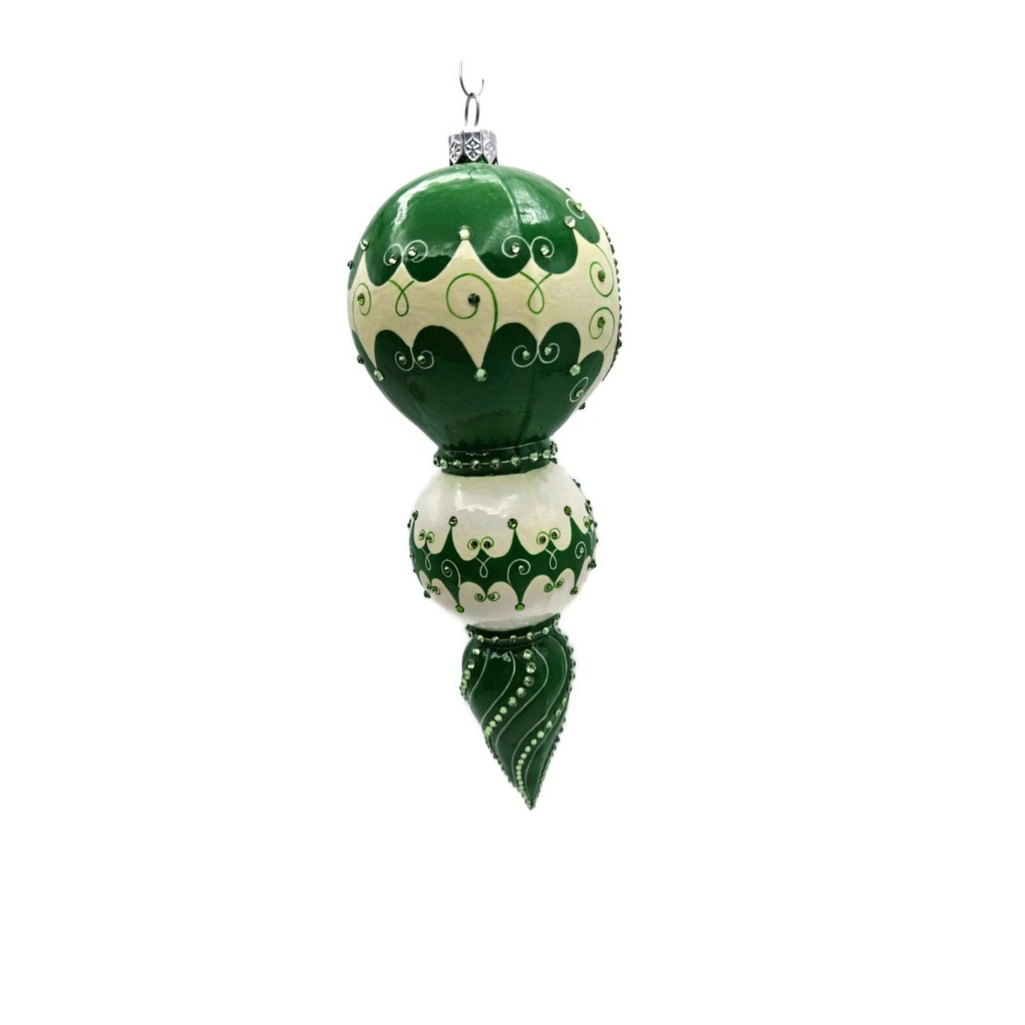 Patricia Breen Bedazzling Reflector Green Tracery Christmas Tree Ornament