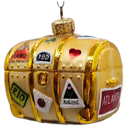 Patricia Breen Bon Voyage Gold Atlanta Cairo Rio Travel Christmas Tree Ornament