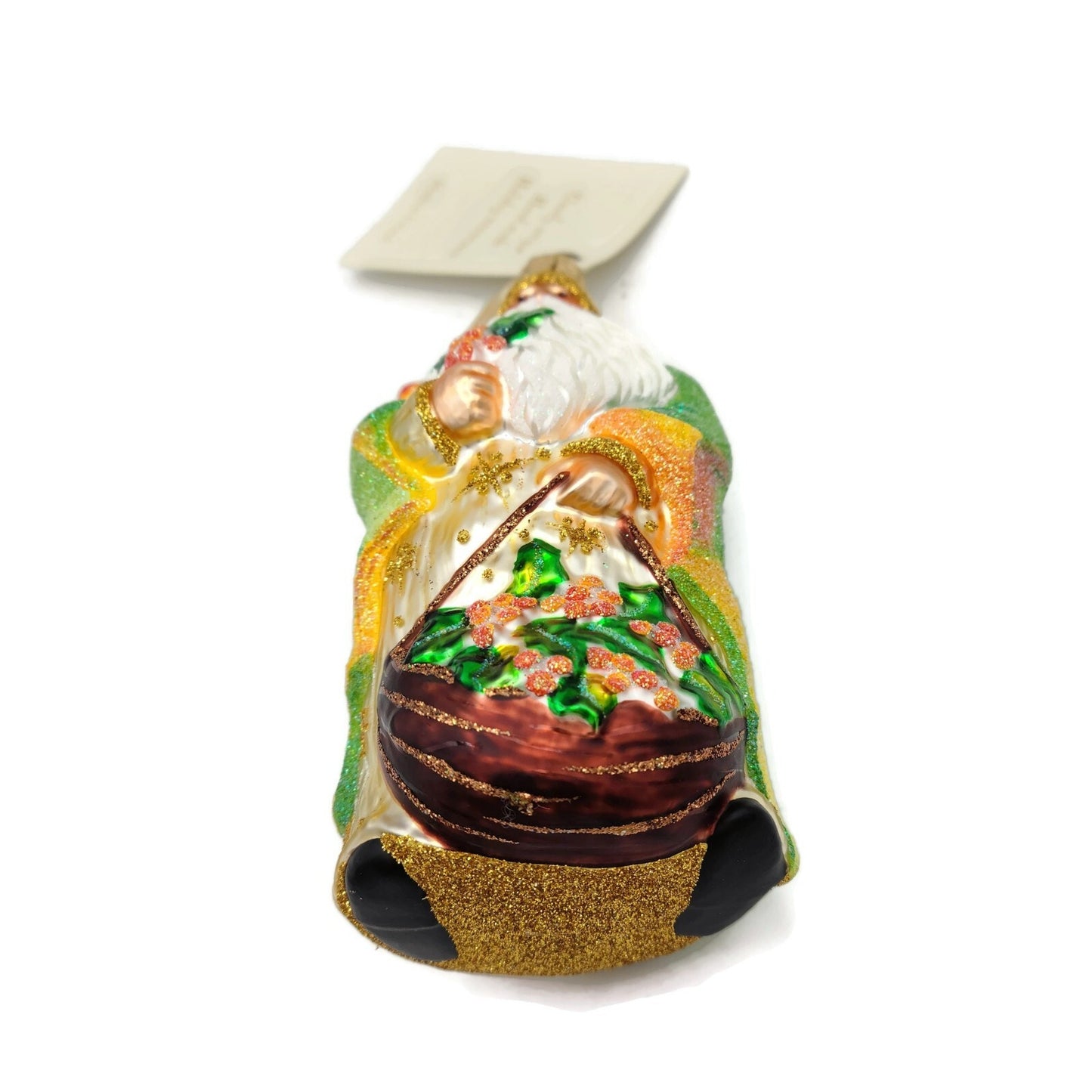 Patricia Breen Glad Tidings Gold Santa Claus Autumn Fall Christmas Tree Ornament