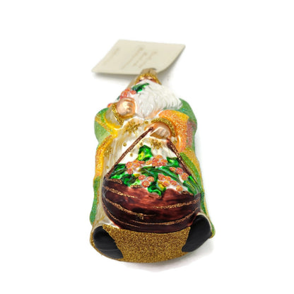 Patricia Breen Glad Tidings Gold Santa Claus Autumn Fall Christmas Tree Ornament