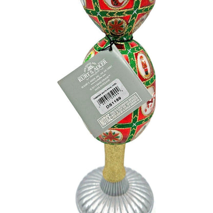 David Strand Faberge Santa Finial Noel Kurt Adler Christmas Tree Topper DS1189