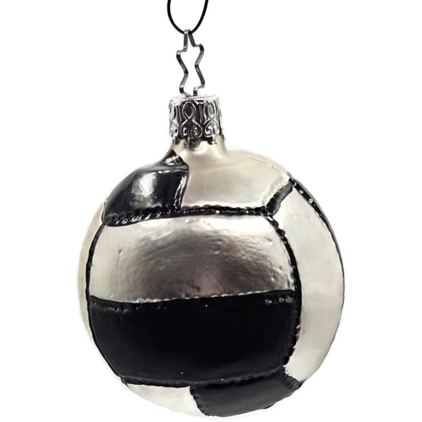 Soccer Football Face Sports Old World Christmas Tree Glass Ornament Inge Glas