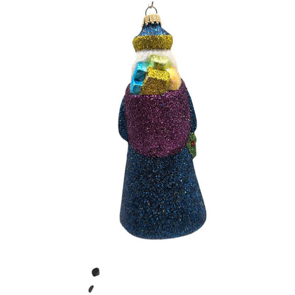 Larry Fraga Mr. Fabulous Santa Tree Stars Glitter Series Christmas Tree Ornament
