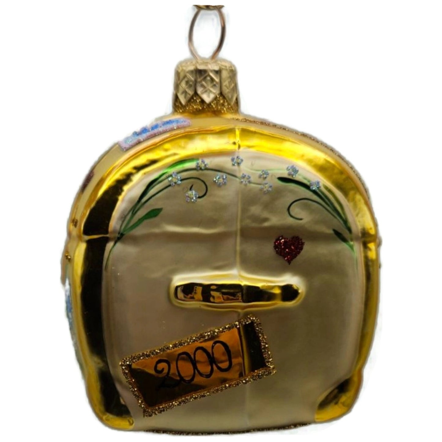 Patricia Breen Bon Voyage Gold Trunk Krakow Portland Christmas Ornament 9903