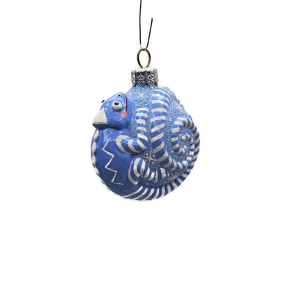 Ornament Patricia Breen Once Again for James Snowfaces Blue Chameleon Christmas