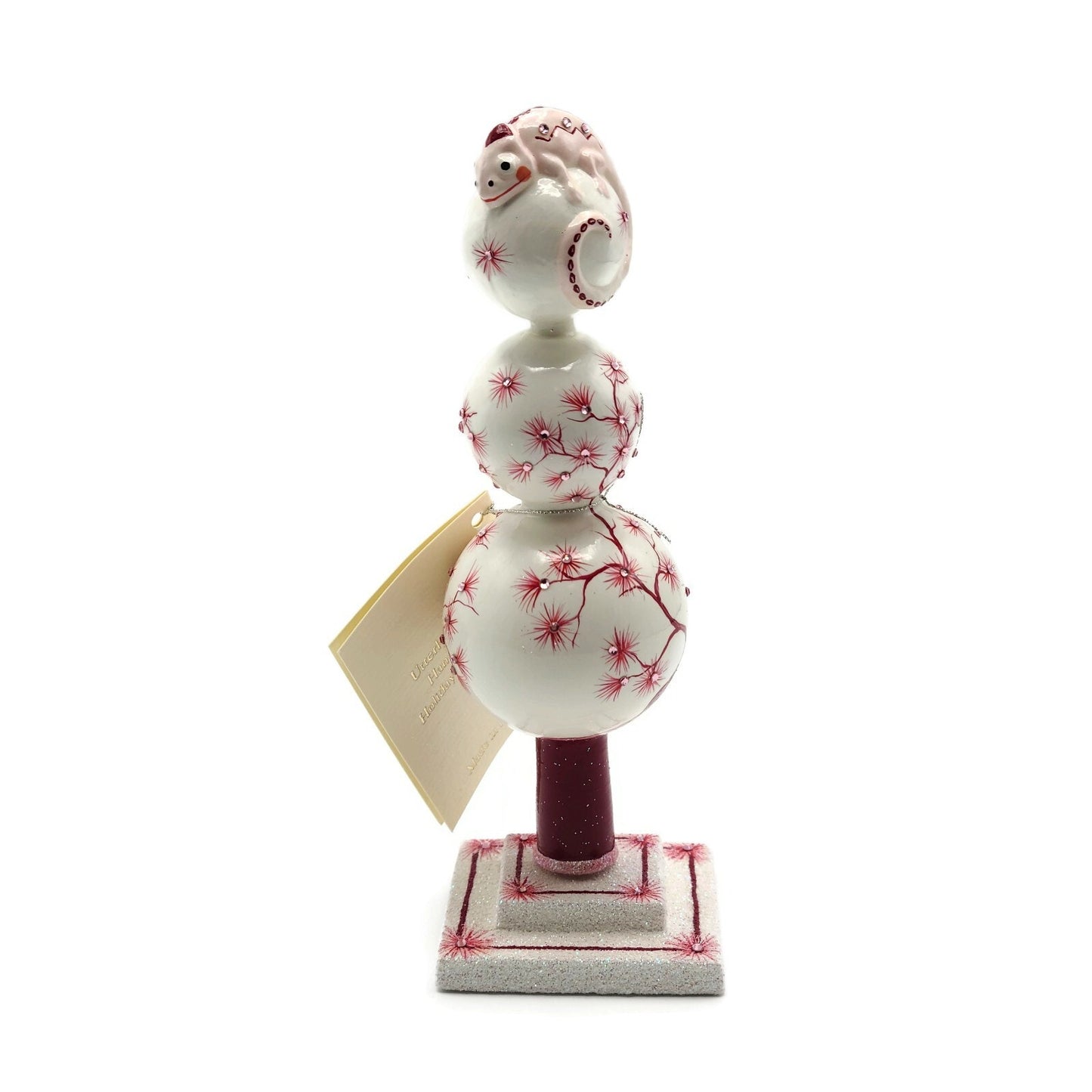 Patricia Breen Mini Chameleon Finial Bordeaux Red Spring Christmas Ornament 2878