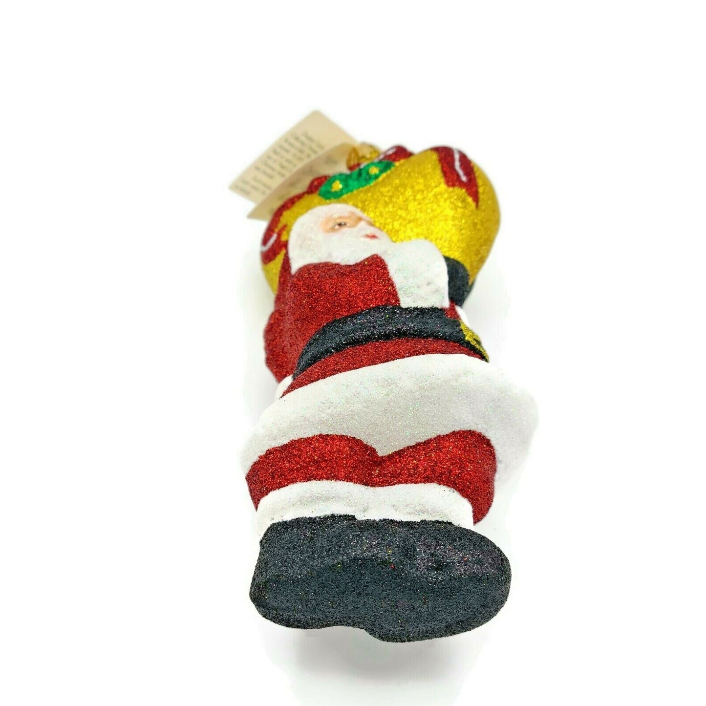 Larry Fraga PS Santa Claus Loves You Christmas Tree Holiday Glittered Ornament