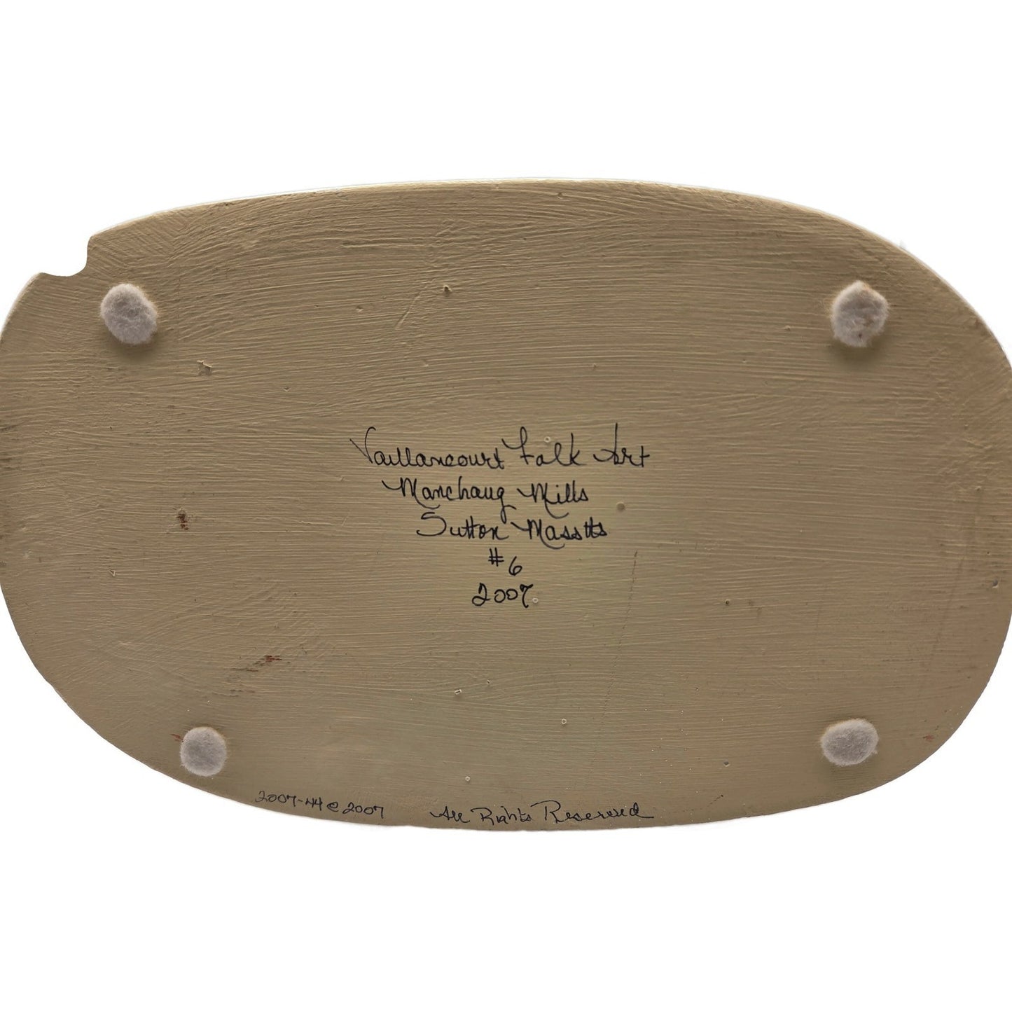 Vaillancourt Folk Art Large Tree Chalkware Christmas Tree Forest Snow 2007-44