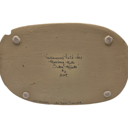 Vaillancourt Folk Art Large Tree Chalkware Christmas Tree Forest Snow 2007-44