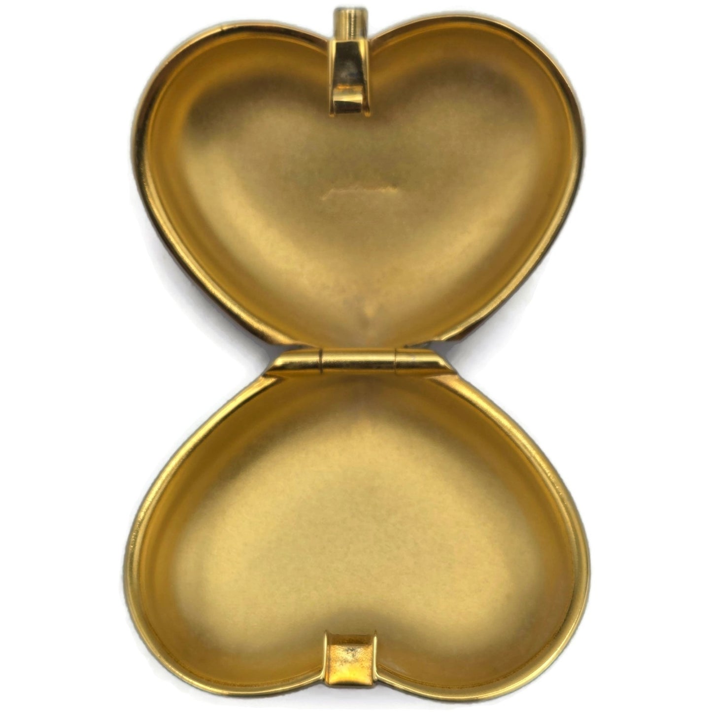 Judith Leiber Heart Crystal Pill Box Multicolor Pave Gold Tone Signed 2 inches