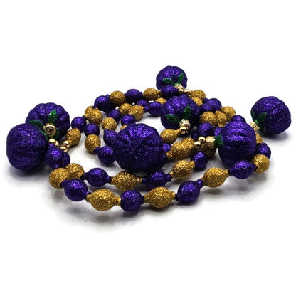 Patricia Breen Pumpkin Garland Purple Gold Glitter Halloween Christmas Ornament