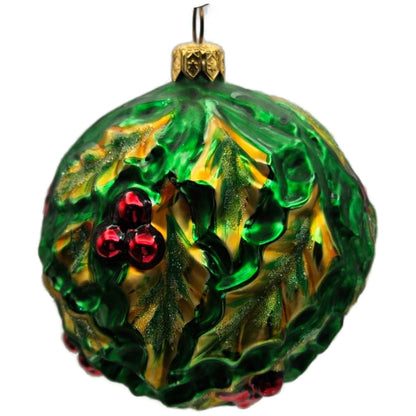 Christopher Radko Holly Frost Berry Green Christmas Tree Ornament 97-135-0