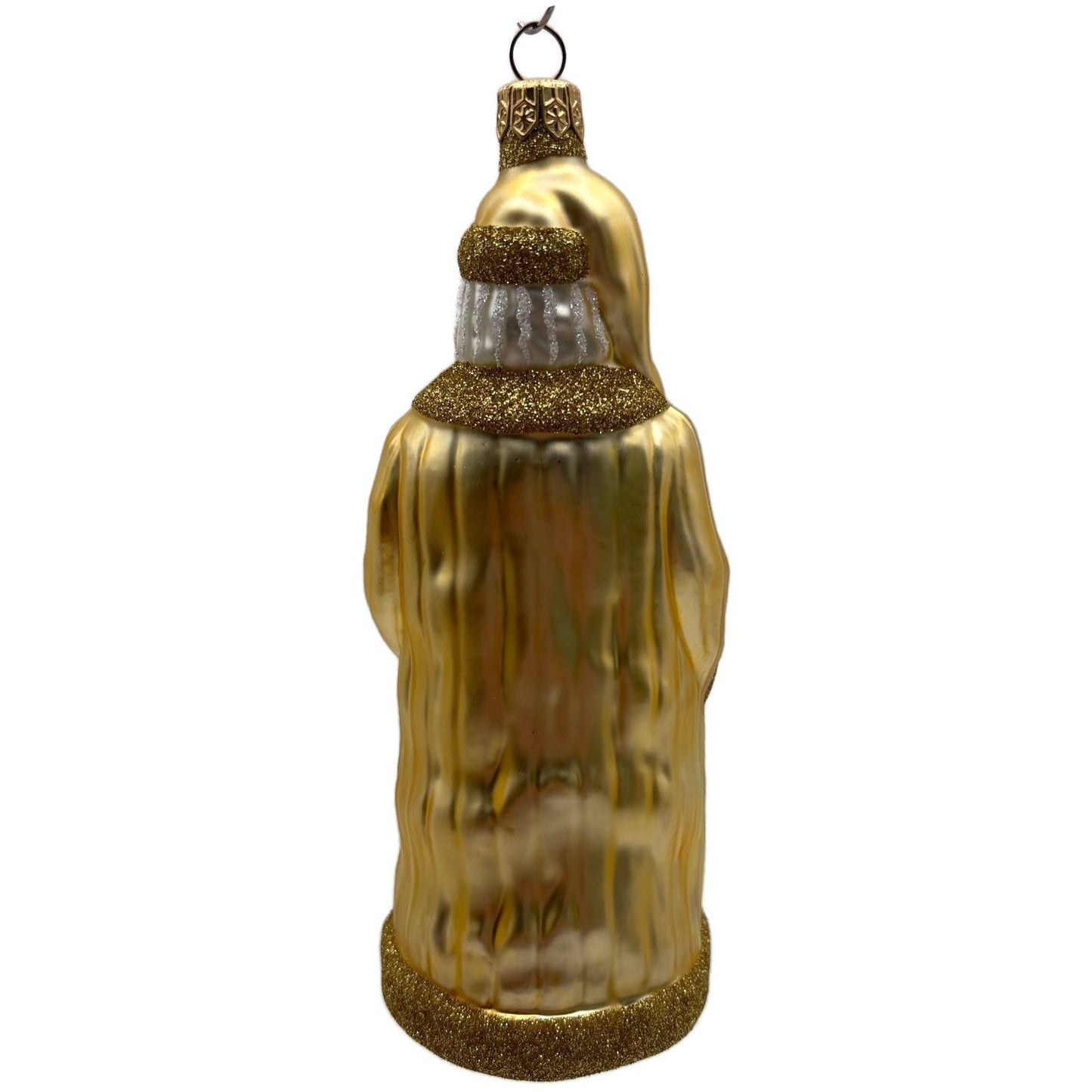 Patricia Breen Gift of the Season Gold Purple Bag Santa Claus Christmas Ornament