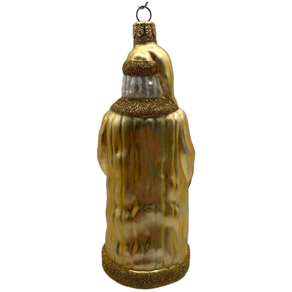 Patricia Breen Gift of the Season Gold Purple Bag Santa Claus Christmas Ornament