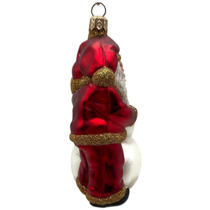 Patricia Breen Friends Red Santa and Snowman Snowflakes Christmas Tree Ornament