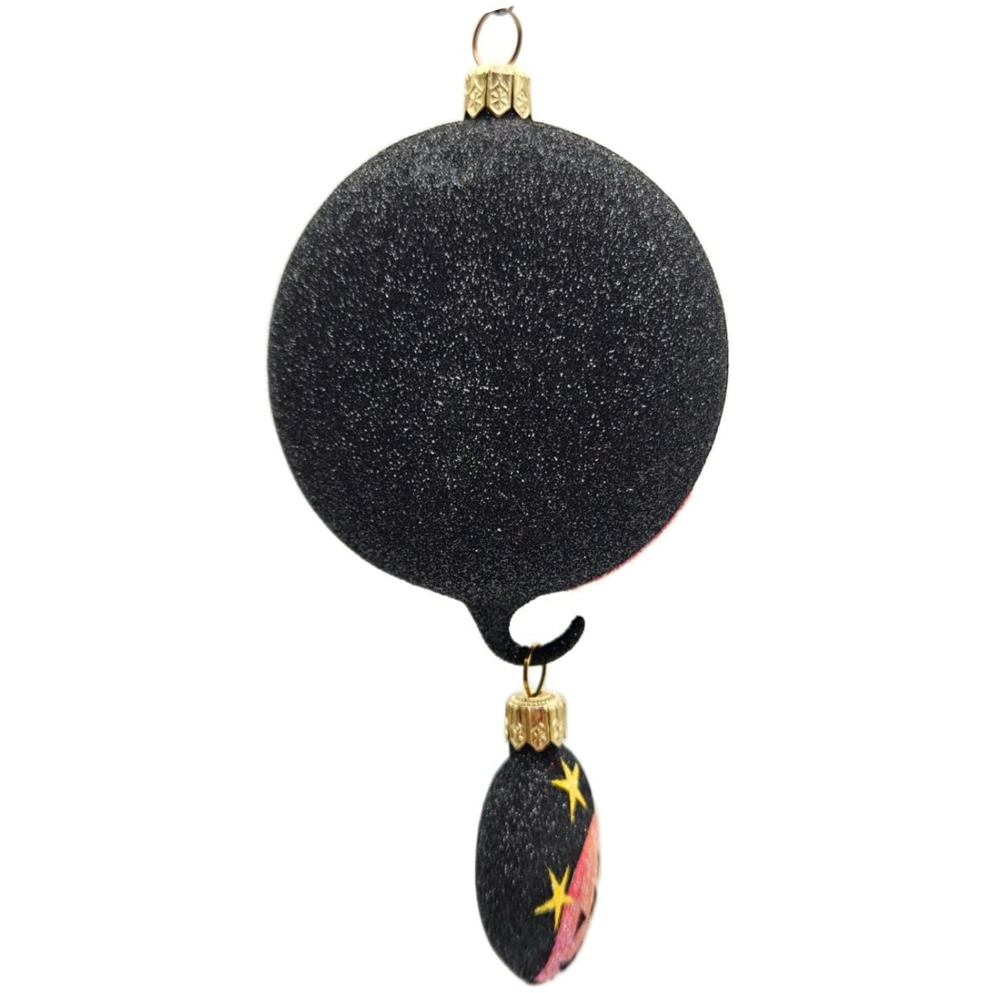 Patricia Breen Pumpkin Duo Medallion Black Stars Halloween Christmas Ornament