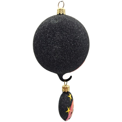 Patricia Breen Pumpkin Duo Medallion Black Stars Halloween Christmas Ornament