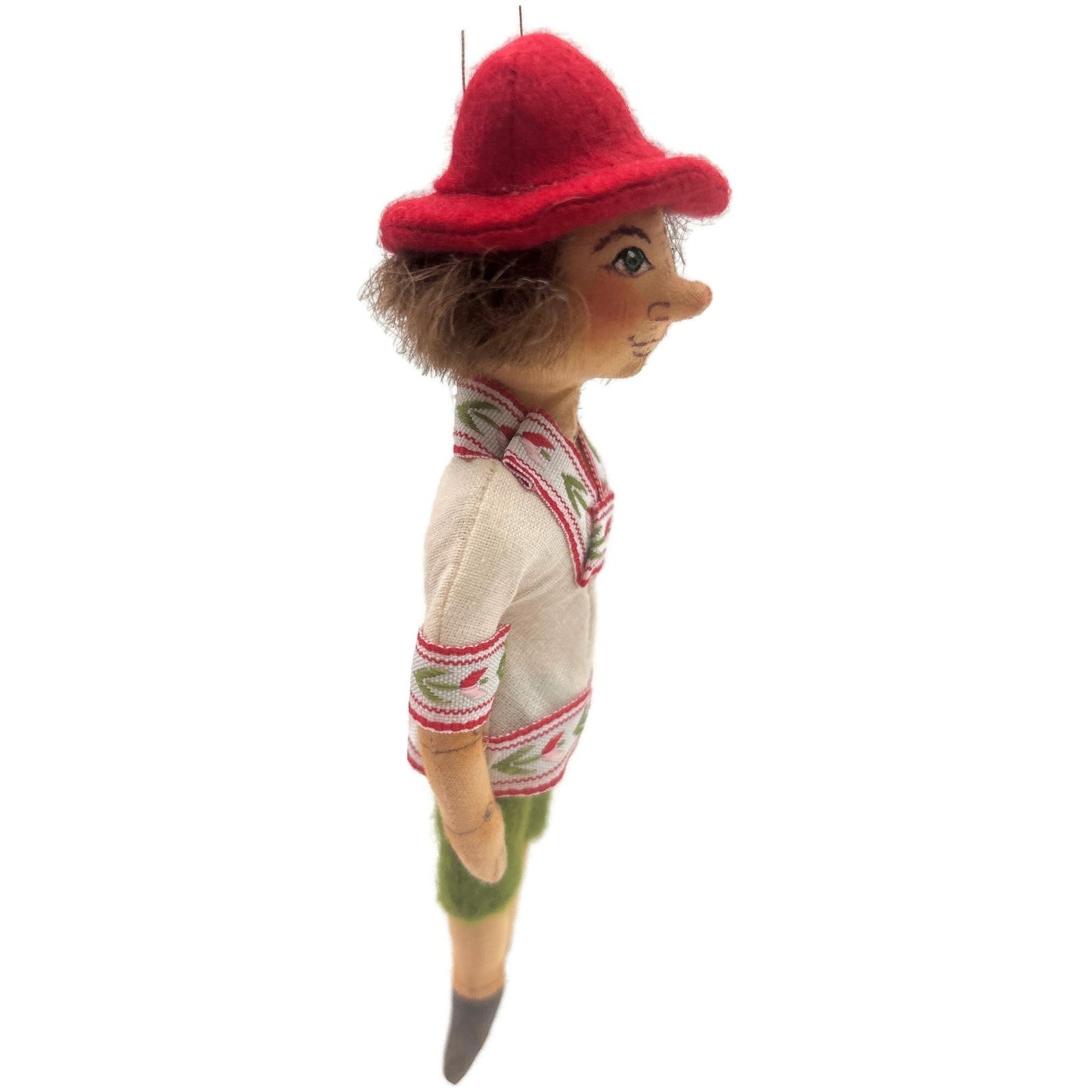 Gladys Boalt Pinocchio Handmade Fairytale Fabric Christmas Holiday Ornament