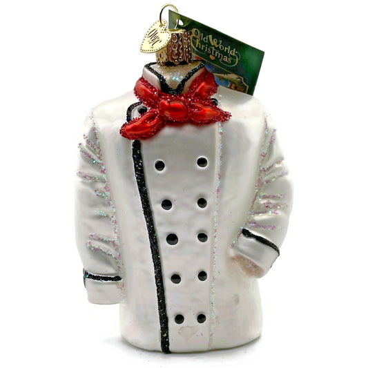 Chefs Coat White Jacket OWC Ornament Cooking Old World Christmas Tree Decor