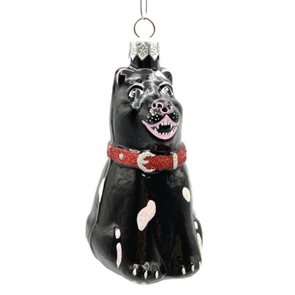 Patricia Breen Laughing Dog Black Fangs Hey Diddle Diddle Christmas Ornament