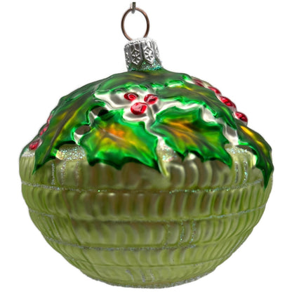 Patricia Breen Holly Basket Green Light Red Christmas Tree Ornament