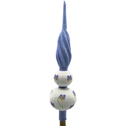 Patricia Breen Miniature Pansy Finial Purple Easter Spring Christmas Tree Topper