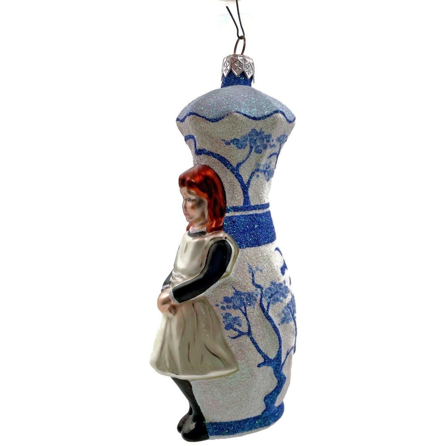 Patricia Breen Girl with Vase Boits Daughter Chinoiserie Christmas Tree Ornament