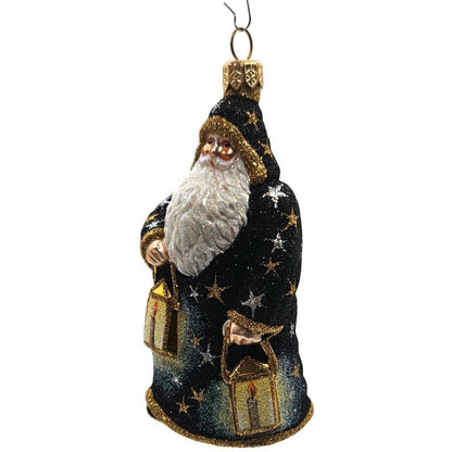 Patricia Breen One If By Land Two If By Sea Black Stars Christmas Tree Ornament