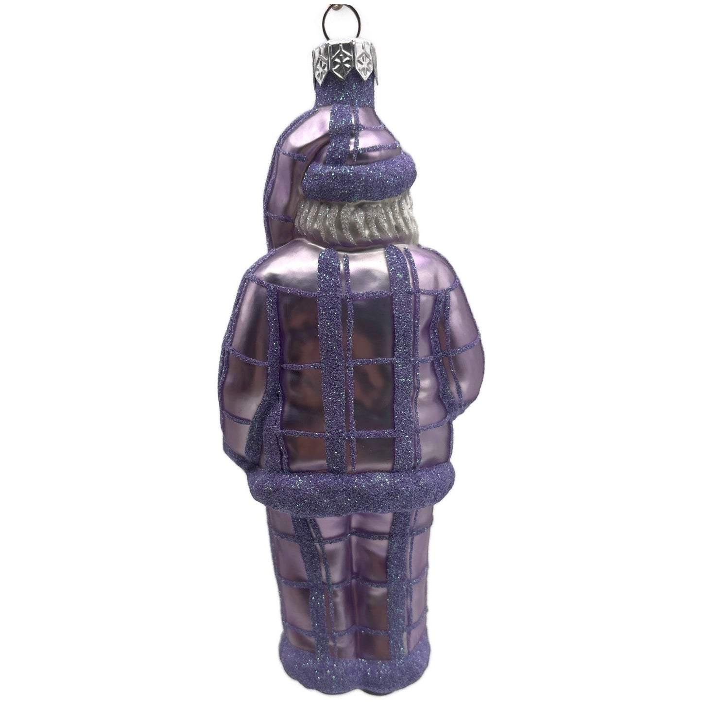 Patricia Breen Ring In The New Lavender Plaid Santa Christmas Tree Ornament CATZ