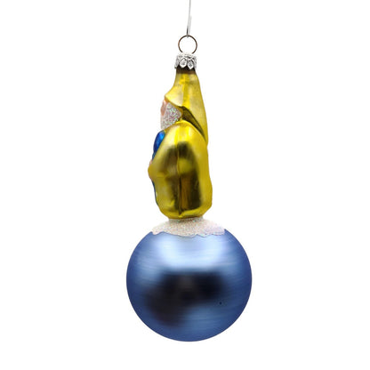 Patricia Breen Marinista Santa Matte Ball Fishing Nautical Christmas Ornament