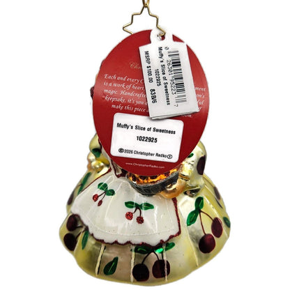 Christopher Radko Muffys Slice of Sweetness Bear Christmas Ornament 1022925