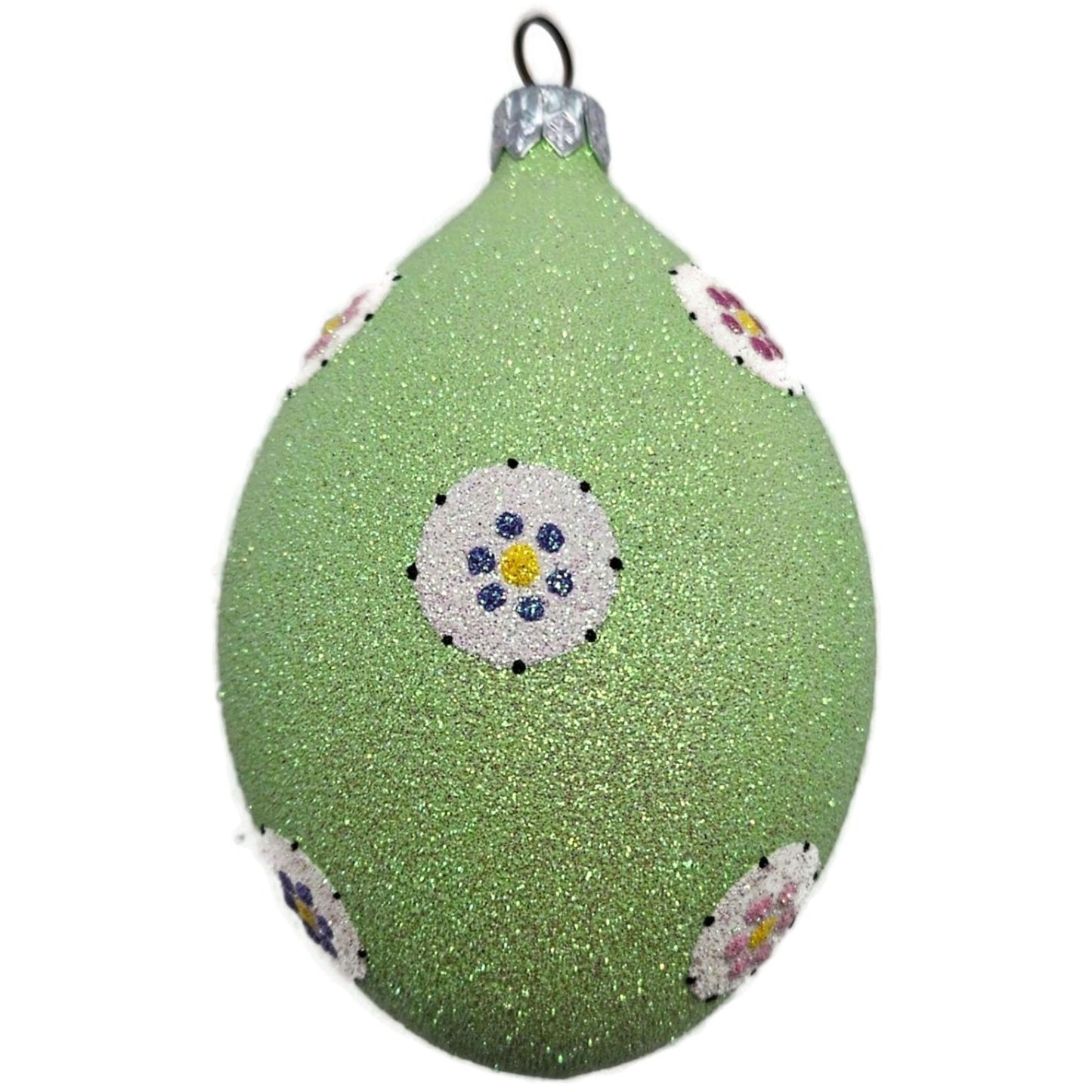 Patricia Breen Easter Egg Green Medallions Floral Easter Christmas Tree Ornament