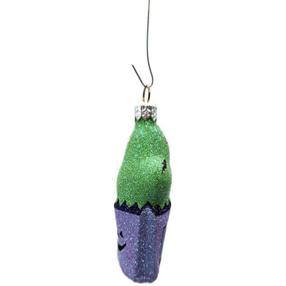 Patricia Breen Treat Seeker Violet Bag Green Ghost Lavender Halloween Ornament