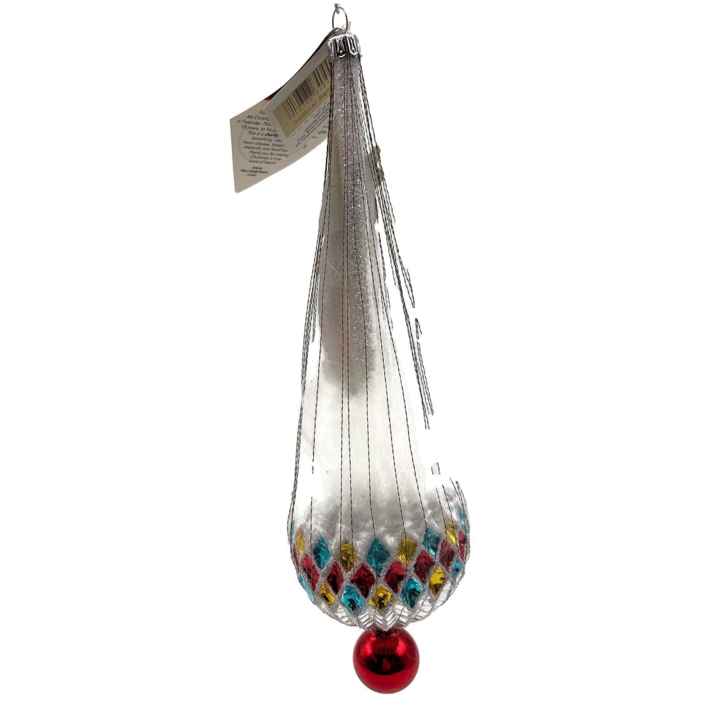 Heartfully Yours Christopher Radko Redbriar Santa Wirewrap Christmas Ornament