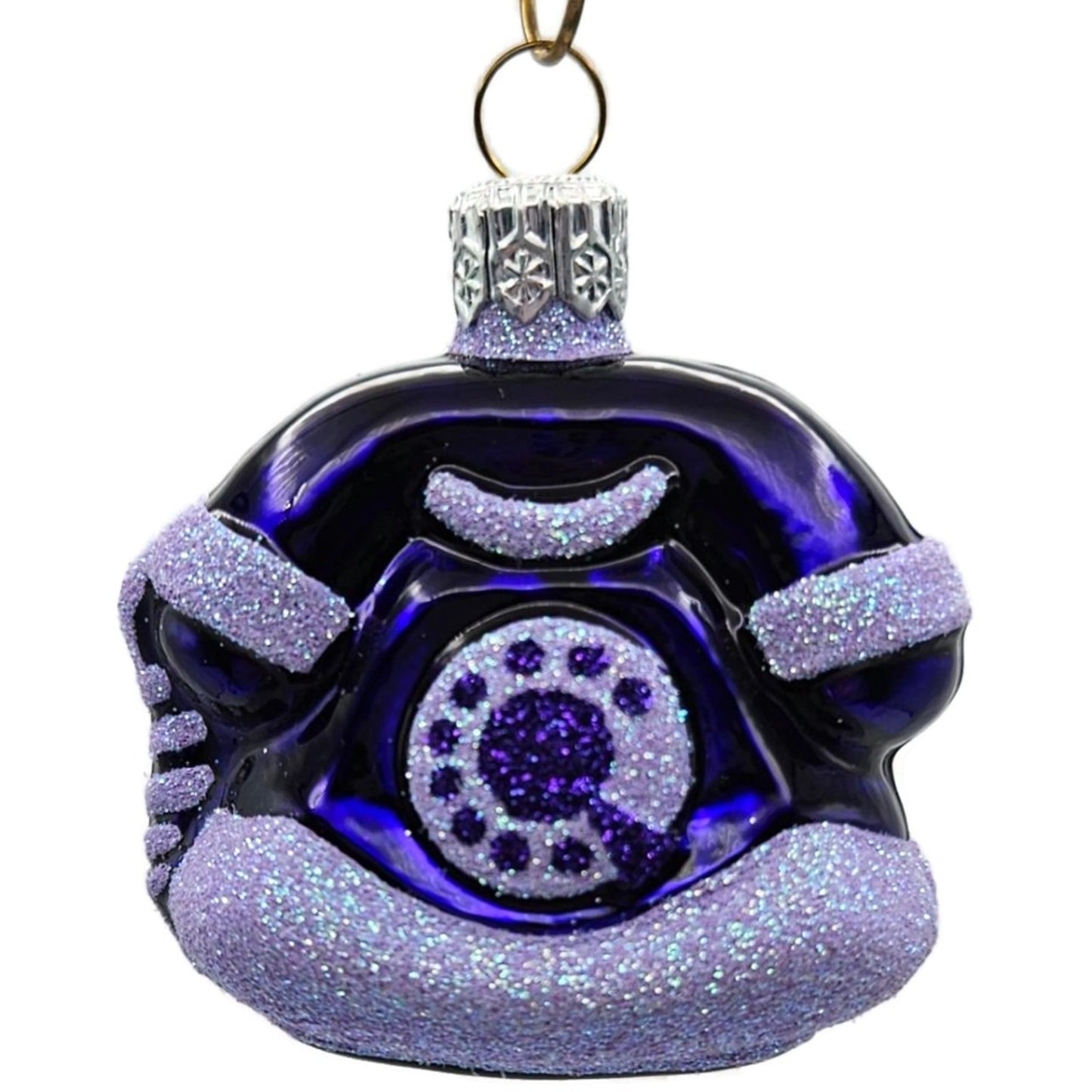 Patricia Breen Miniature Fine Phone Purple Lavender Christmas Tree Ornament CATZ