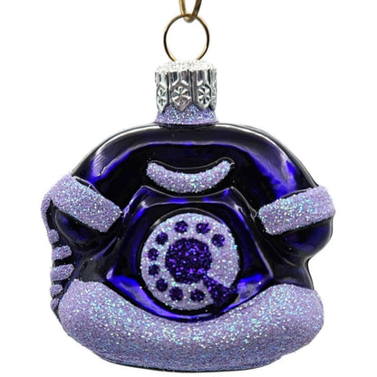 Patricia Breen Miniature Fine Phone Purple Lavender Christmas Tree Ornament CATZ