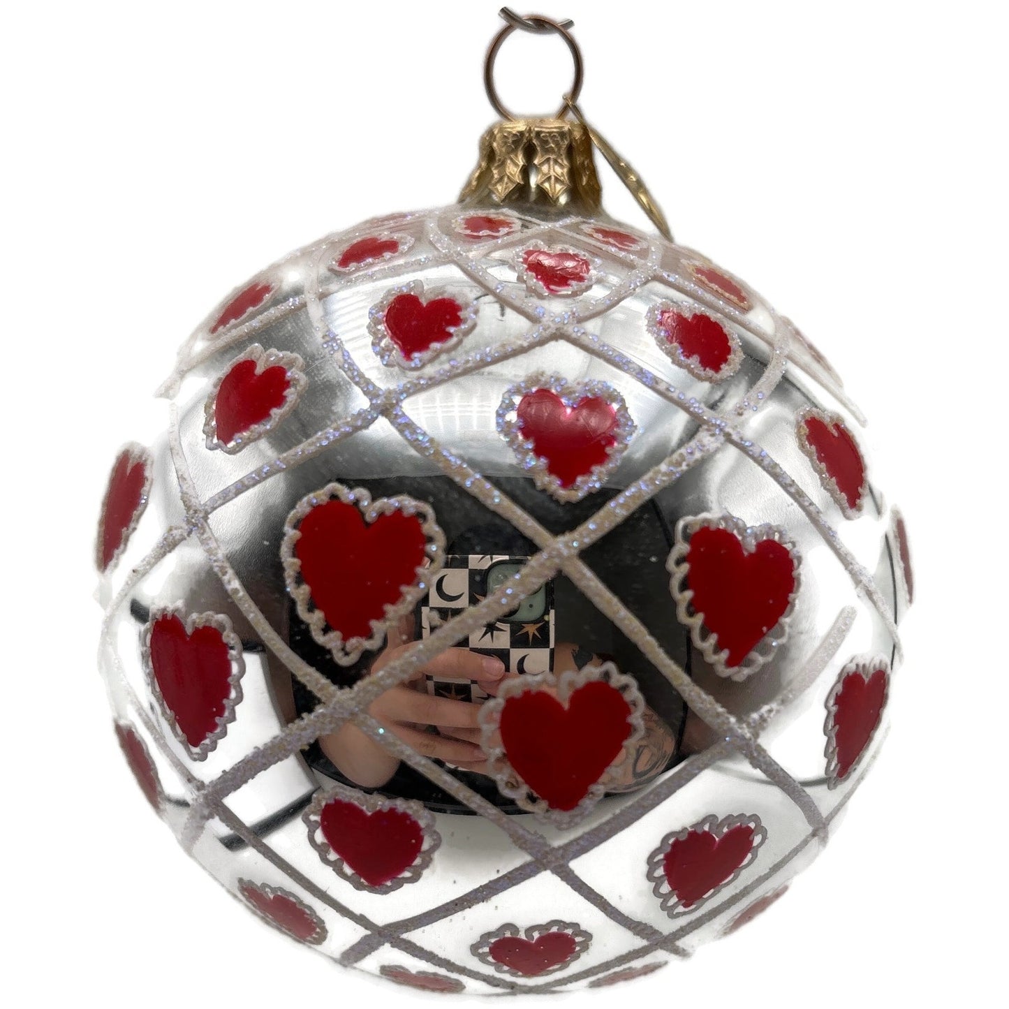Christopher Radko Petite Many Splendored Heart Valentines Day Ornament 01-0668-0