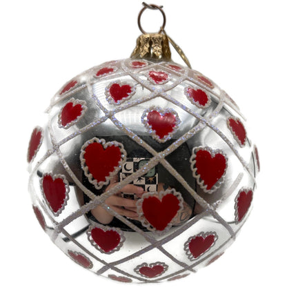 Christopher Radko Petite Many Splendored Heart Valentines Day Ornament 01-0668-0