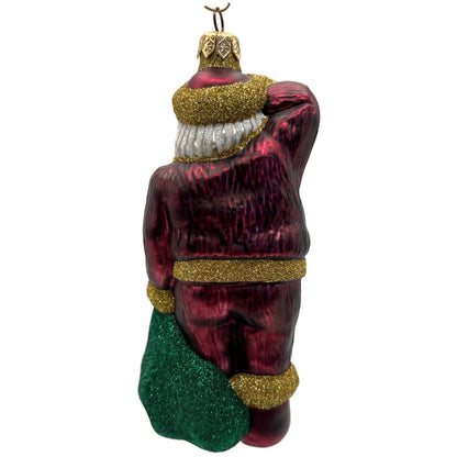 Patricia Breen A Santa For Thomas Bordeaux Green Sack Christmas Tree Ornament