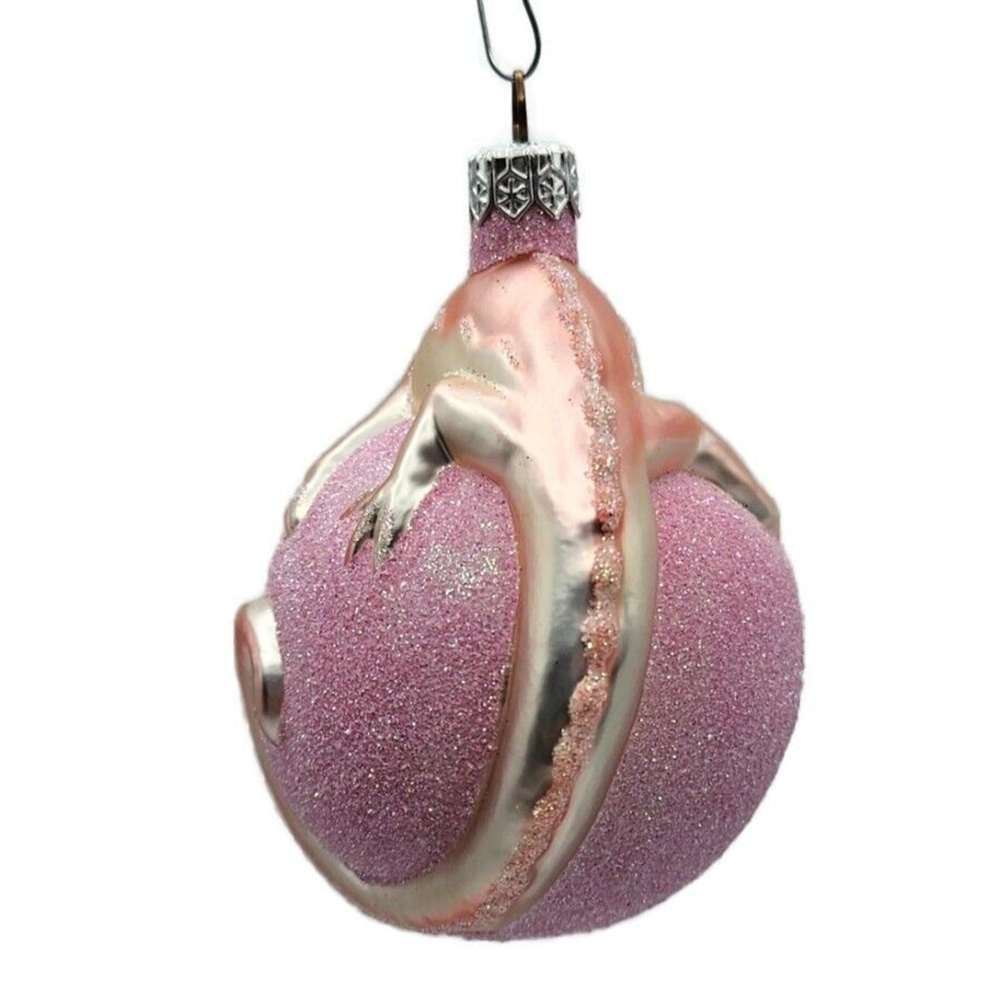Patricia Breen Chameleon Pink Orb Glittered Christmas Holiday Tree Ornament
