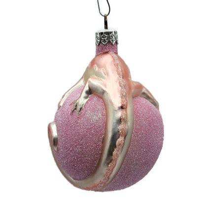 Patricia Breen Chameleon Pink Orb Glittered Christmas Holiday Tree Ornament